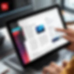 Illustration of Adobe DC Mobile interface showcasing document editing features