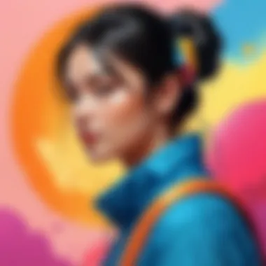 A colorful artwork created using Paint Tool SAI
