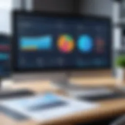 Visual representation of document management software dashboard