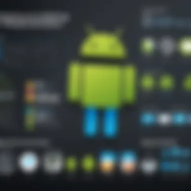 Infographic detailing user demographics for Android editing software