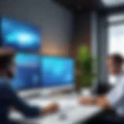 A dynamic team brainstorming customer service strategies