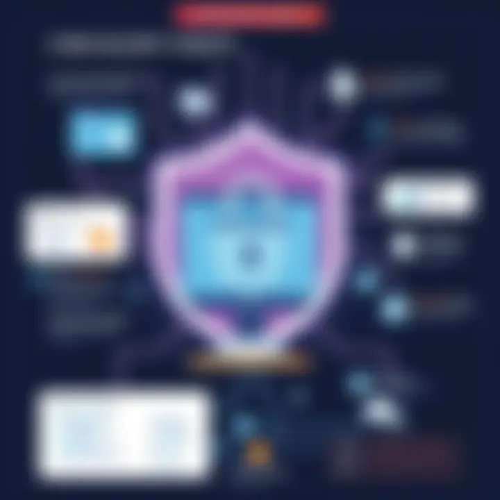 Infographic illustrating cyber security threats