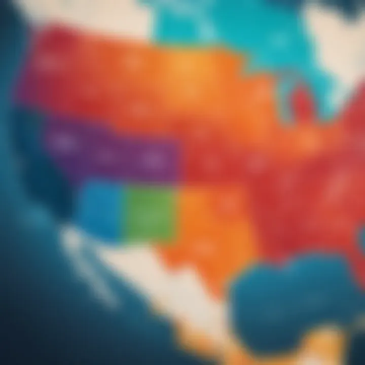 Map showcasing regional cost differences in healthcare