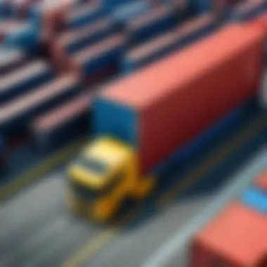 Infographic highlighting challenges faced in container logistics