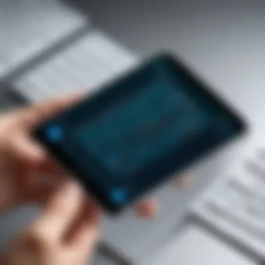 User Interaction with AI Autocomplete User interacting with AI autocomplete features on a device