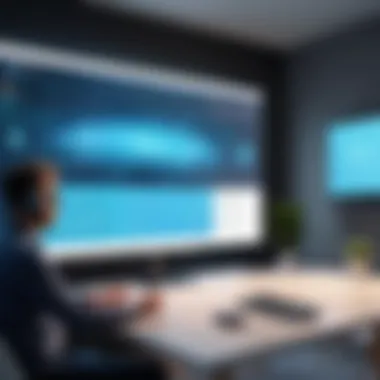 Virtual Engagement in Action User engaging in a virtual presentation environment