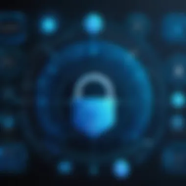 Diverse Authentication Techniques A visual representation of various authentication methods including biometrics, passwords, and tokens.