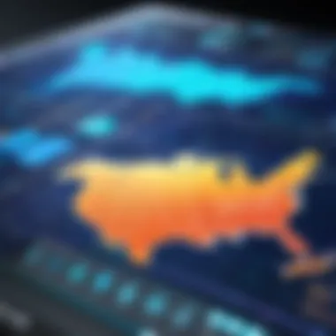 Data visualization example using mapping software