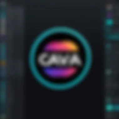 Screenshot of Canva's user-friendly interface for logo design