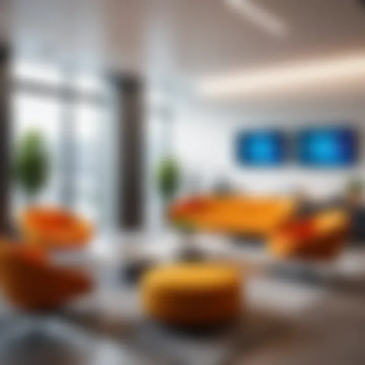 Relaxing breakout area enhancing employee well-being