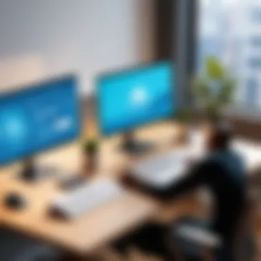 Enhancing Productivity with Remote Access Conceptual image demonstrating enhanced productivity through remote work