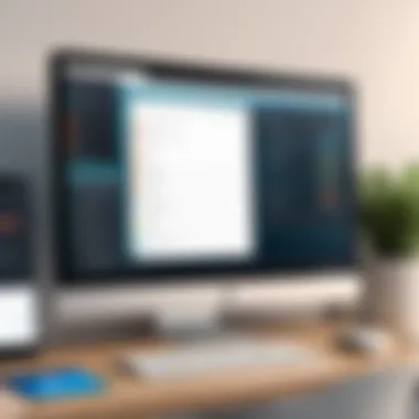 User-Friendly Task Management Interface A modern desktop displaying task management software with user-friendly interface