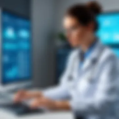 Healthcare professional utilizing an EMR system