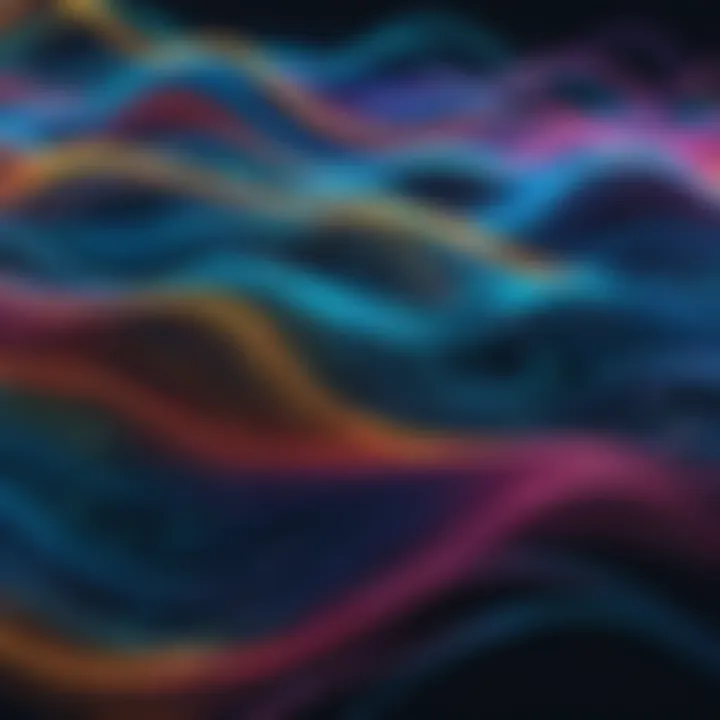 An abstract representation of creativity flowing through digital interfaces.