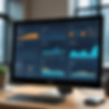 Dynamic Dashboard of Field Service Software A dynamic dashboard showcasing field service software analytics