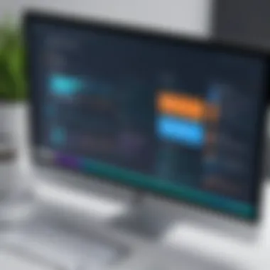 Exploring Software Features Interface of schedule management software showcasing various features