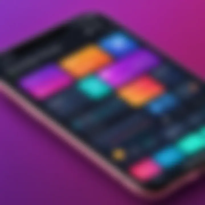 A screenshot showcasing Harmony app's user interface with vibrant colors and intuitive design.