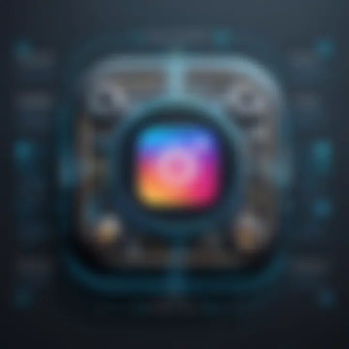 Visual representation of automation features in Instagram applications, emphasizing efficiency.