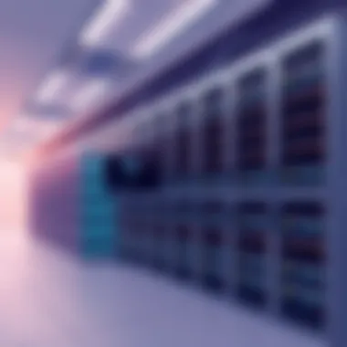 High-Performance Server Solutions A sleek data center showcasing high-performance servers