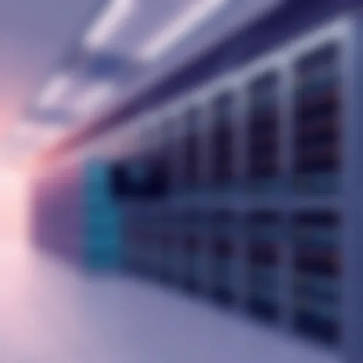 High-Performance Server Solutions A sleek data center showcasing high-performance servers