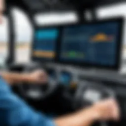 Overview of a service truck fleet management dashboard