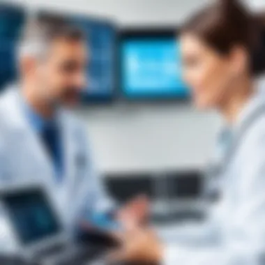 Patient-Provider Communication A close-up of a patient discussing health information with a healthcare provider.