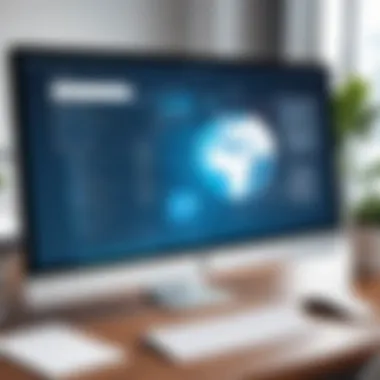Digital Workspace with Screen Sharing Features A digital workspace showcasing screen sharing features