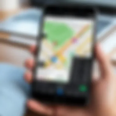 User-friendly interface of Trackmate GPS app showcasing location tracking features