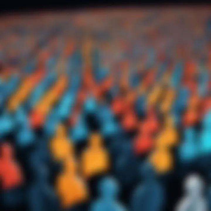 Visualization of audience segmentation in digital marketing