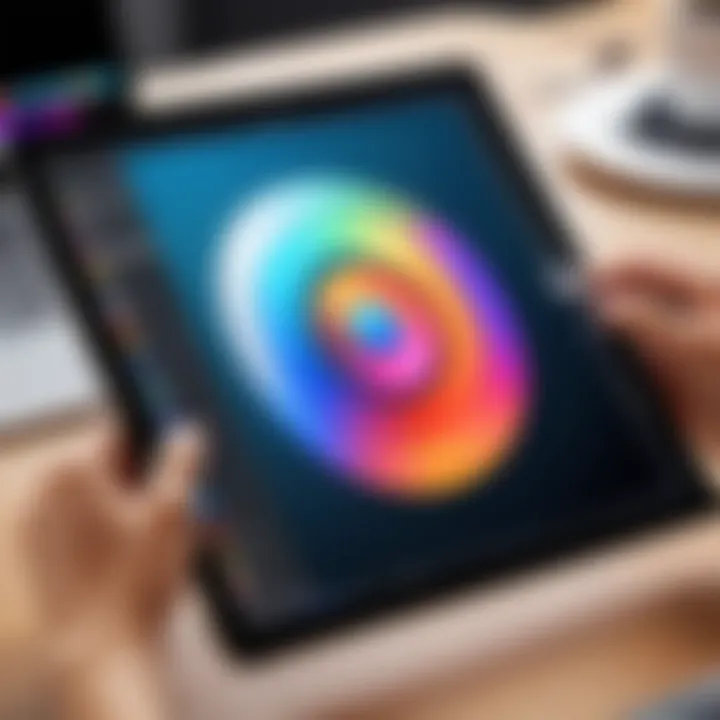 An overview of Procreate's user interface showcasing its intuitive design