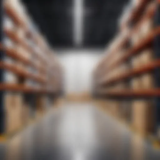 A sophisticated warehouse management system interface showcasing analytical data.